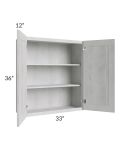 Heather Grey Shaker 33x36 Wall Cabinet