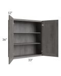 Providence Slate Grey 33x36 Wall Cabinet