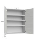 Euro White Grain 33x40-1/4 Wall Cabinet