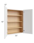Stratton White Shaker 33x42 Wall Cabinet