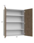 Milan Pecan 33x42 Wall Cabinet