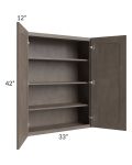 Natural Grey Shaker 33x42 Wall Cabinet