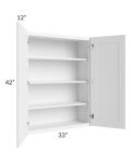 Aspen White Shaker 33x42 Wall Cabinet