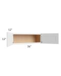 Asheville White Shaker 36x12 Wall Cabinet