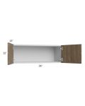 Milan Pecan 36x12 Wall Cabinet