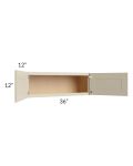 Stratton Khaki Shaker 36x12 Wall Cabinet