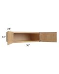 Midtown Timber Shaker 36x12x24 Wall Cabinet