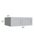 Asheville Grey Shaker 36x12x24 Wall Cabinet