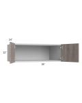 Milan Hazel 36x12x24 Wall Cabinet