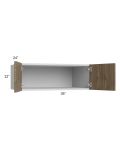 Milan Pecan 36x12x24 Wall Cabinet
