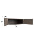 Natural Grey Shaker 36x12x24 Wall Cabinet