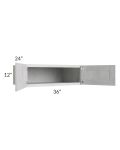 Heather Grey Shaker 36x12x24 Wall Cabinet