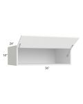 Venetian White Matte 36x12x24 Lift Up Door Wall Cabinet