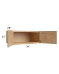 Midtown Timber Shaker 36x15x24 Wall Cabinet