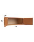Lexington Cinnamon Glaze 36x15x24 Wall Cabinet