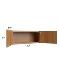 Portland Walnut 36x15 Wall Cabinet