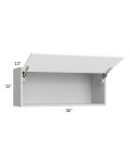 Milan White Matte 36x15 Lift-Up Door Wall Cabinet