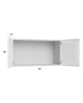 Milan White Gloss 36x18 Wall Cabinet