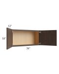 Vienna Kona Brown 36x18 Wall Cabinet