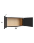 Vienna Black 36x18 Wall Cabinet