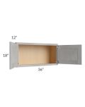 Gramercy Grey Mist 36x18 Wall Cabinet