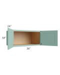 Midtown Mint Green Shaker 36x18x24 Wall Cabinet