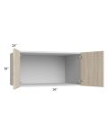 Milan Natural 36x18x24 Wall Cabinet