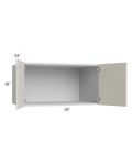 Milan Beige Matte 36x18x24 Wall Cabinet