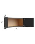 Vienna Black 36x18x24 Wall Cabinet