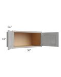 Gramercy Grey Mist 36x18x24 Wall Cabinet