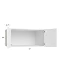 Venetian White Matte 36x18x24 Wall Cabinet