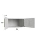 Heather Grey Shaker 36x18x24 Wall Cabinet