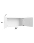 Aspen White Shaker 36x18 Wall Cabinet