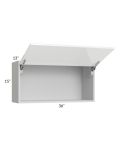 Milan White Gloss 36x18 Lift-Up Door Wall Cabinet