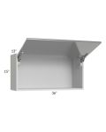 Milan Grey Gloss 36x18 Lift-Up Door Wall Cabinet