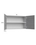 Euro Grey 36x22-5/8 Wall Cabinet