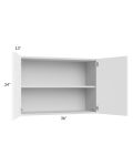 Milan White Matte 36x24 Wall Cabinet