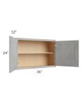 Gramercy Grey Mist 36x24 Wall Cabinet