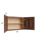 Farmhouse Walnut Shaker 36x24 Wall Cabinet - Out of stock through mid April