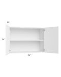 Venetian White Gloss 36x24 Wall Cabinet
