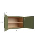 Midtown Hunter Green Shaker 36x24x24 Wall Cabinet