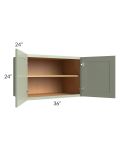 Midtown Pistachio Green Shaker 36x24x24 Wall Cabinet