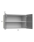 Milan Grey Gloss 36x24x24 Wall Cabinet