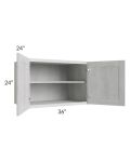 Heather Grey Shaker 36x24x24 Wall Cabinet