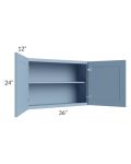 Sky Blue Shaker 36x24 Wall Cabinet