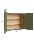 Midtown Hunter Green Shaker 36x30 Wall Cabinet