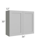 Midtown Painted Grey Shaker 36x30 Wall Cabinet
