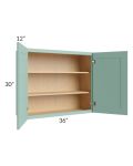 Midtown Mint Green Shaker 36x30 Wall Cabinet