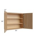 Asheville Rift Oak Shaker 36x30 Wall Cabinet