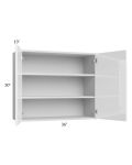 Milan White Gloss 36x30 Wall Cabinet